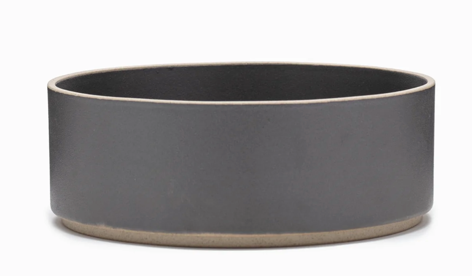 Hasami black flat bowl small